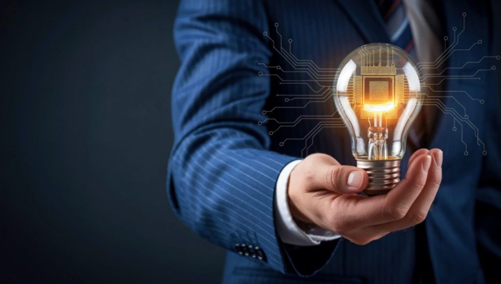 Simple lightbulb icon representing a single, clear idea