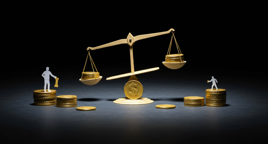 Balanced scale representing trade-offs and honest positioning